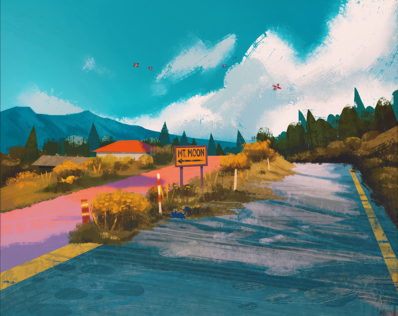 Illustration for article titled Beautiful Paintings Of Pokemon's Kanto Region